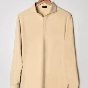 Brisk Tan Feather Soft Piqué Full Sleeve Polo